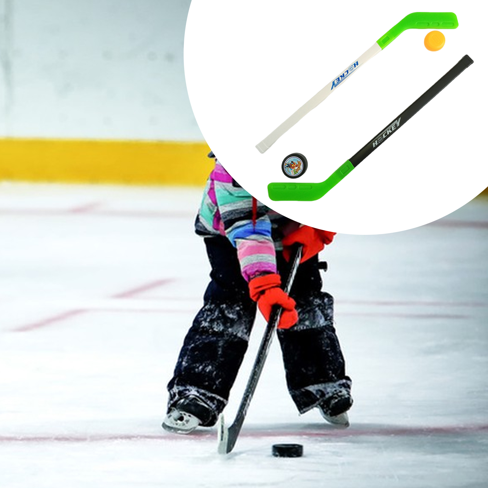 Kids Outdoor Hockey Set - Kids Hockey Sticks and Ball Set