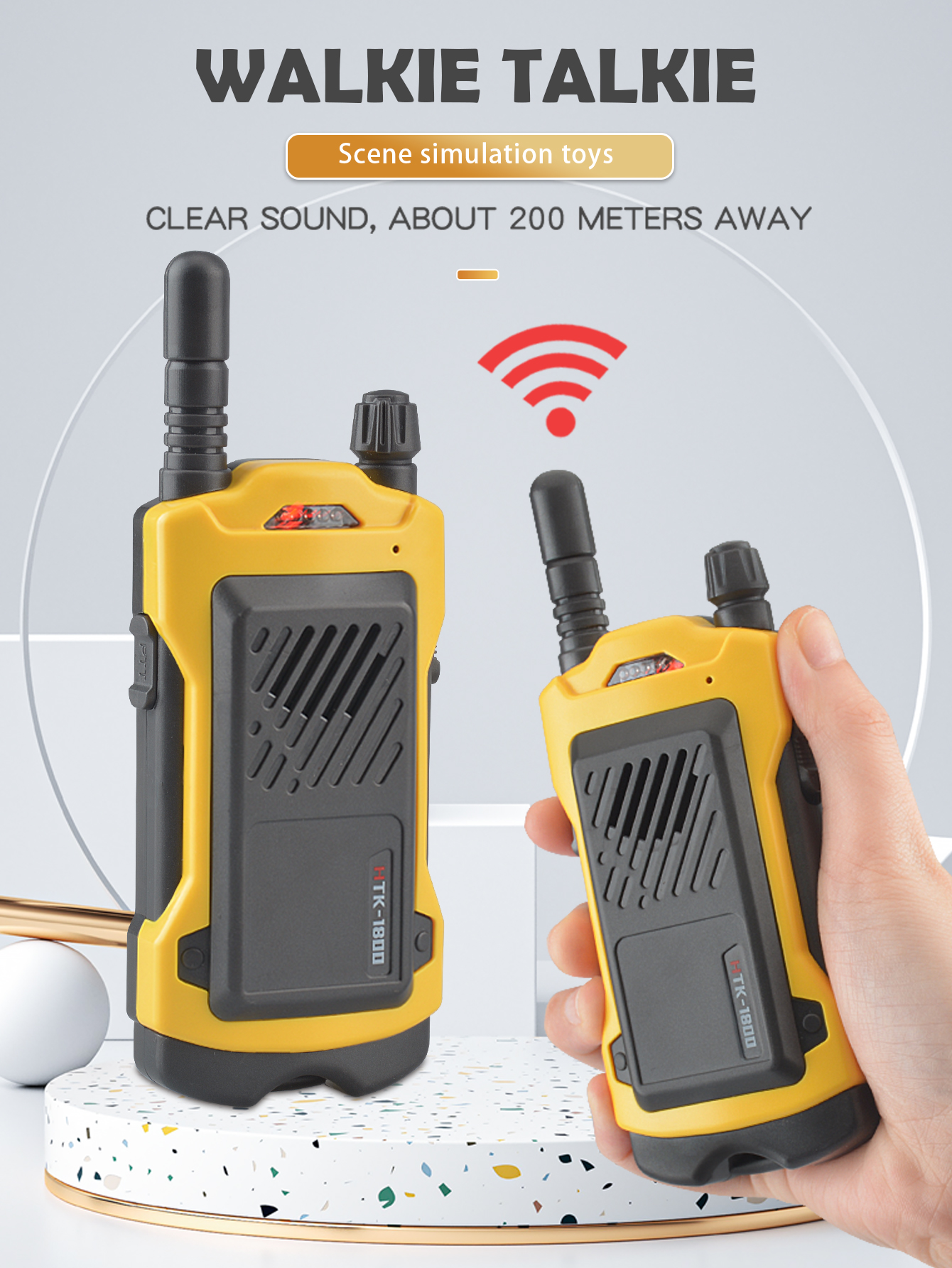 Kids Outdoor Wagon - Walkie Talkies for Children, 2Pcs Mini