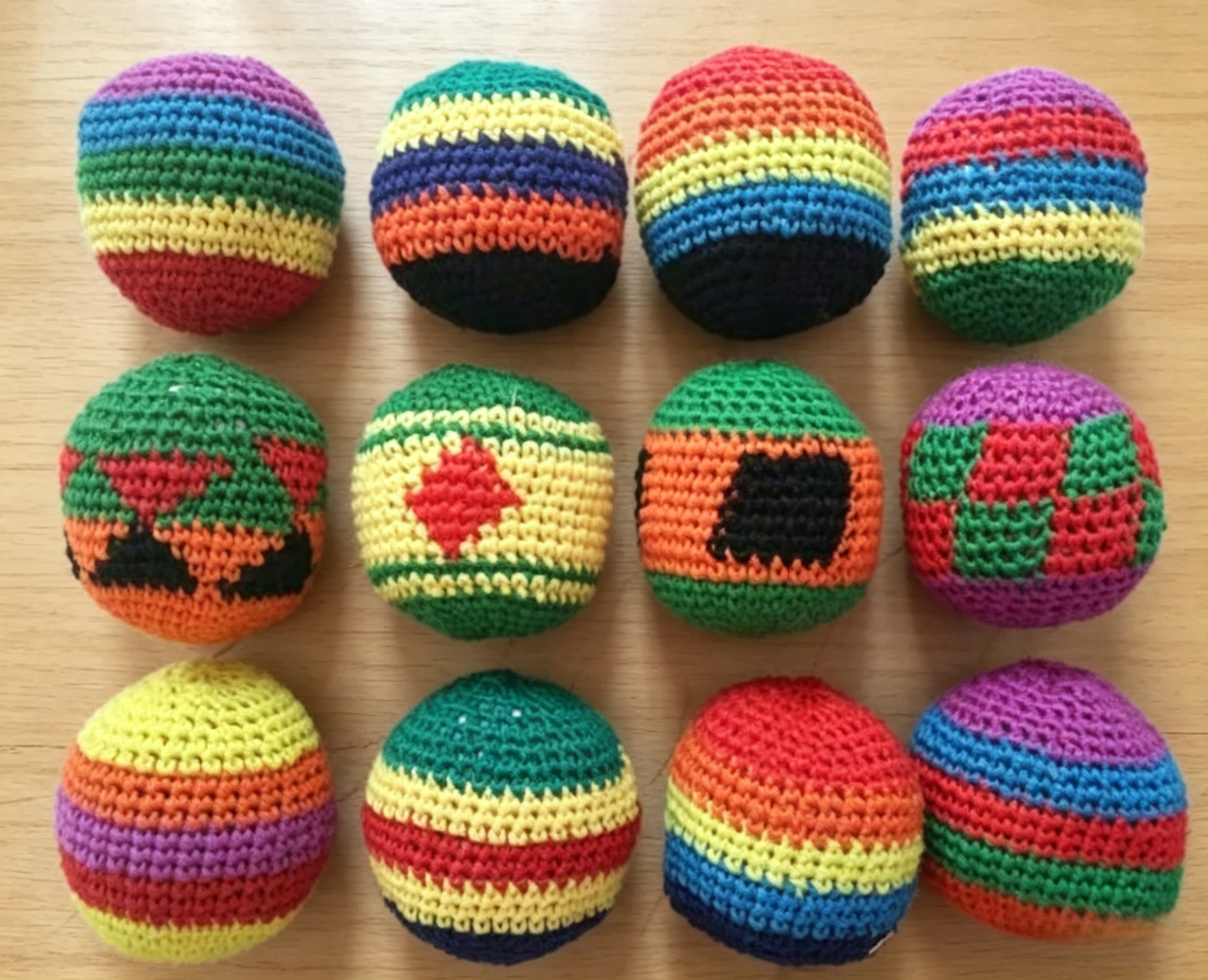Kids Outdoor Gifts - Soft Handmade Sacks for Footbag Juggling