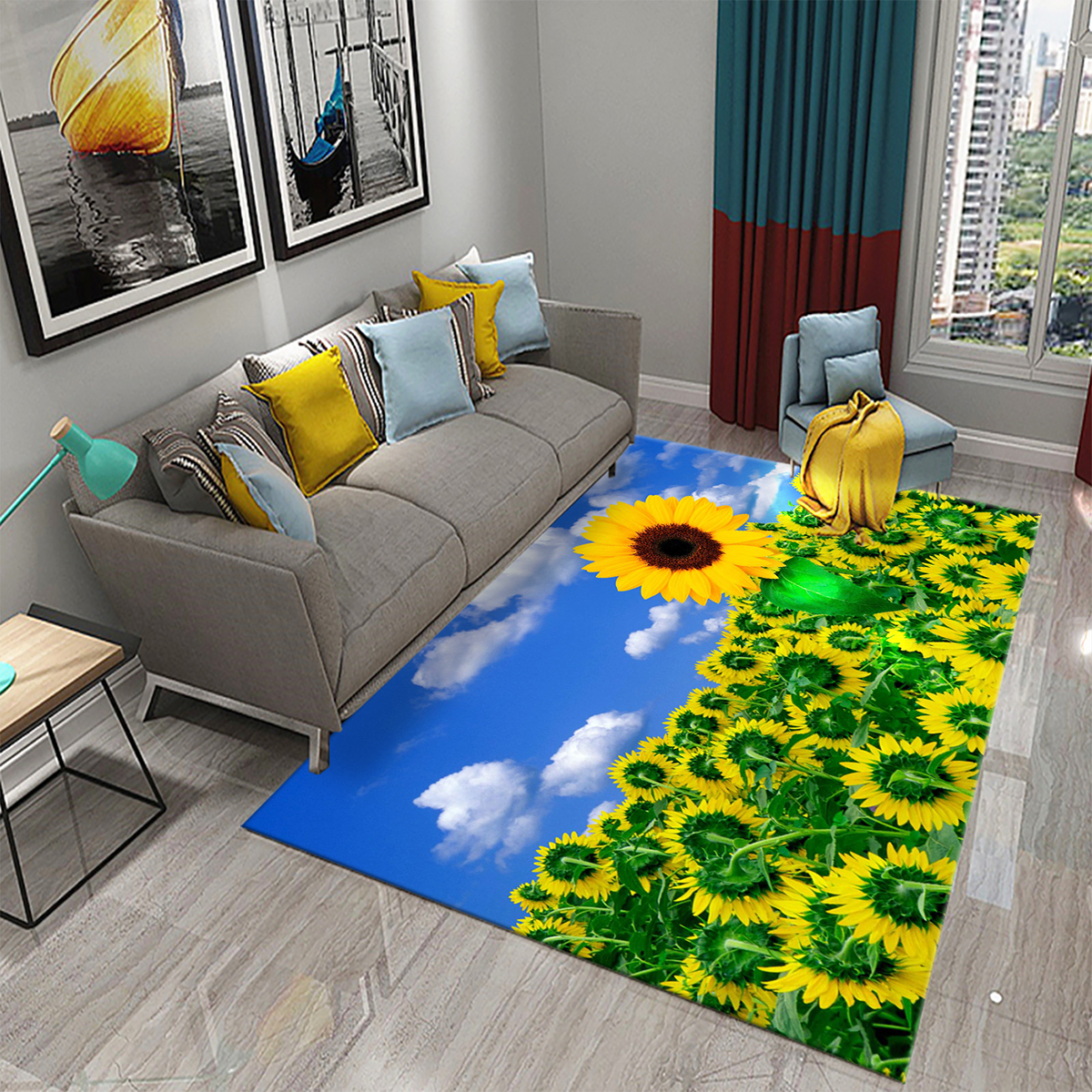 Kids Outdoor Kitchen Diy - 3D Sunflower Pattern Home Carpets for