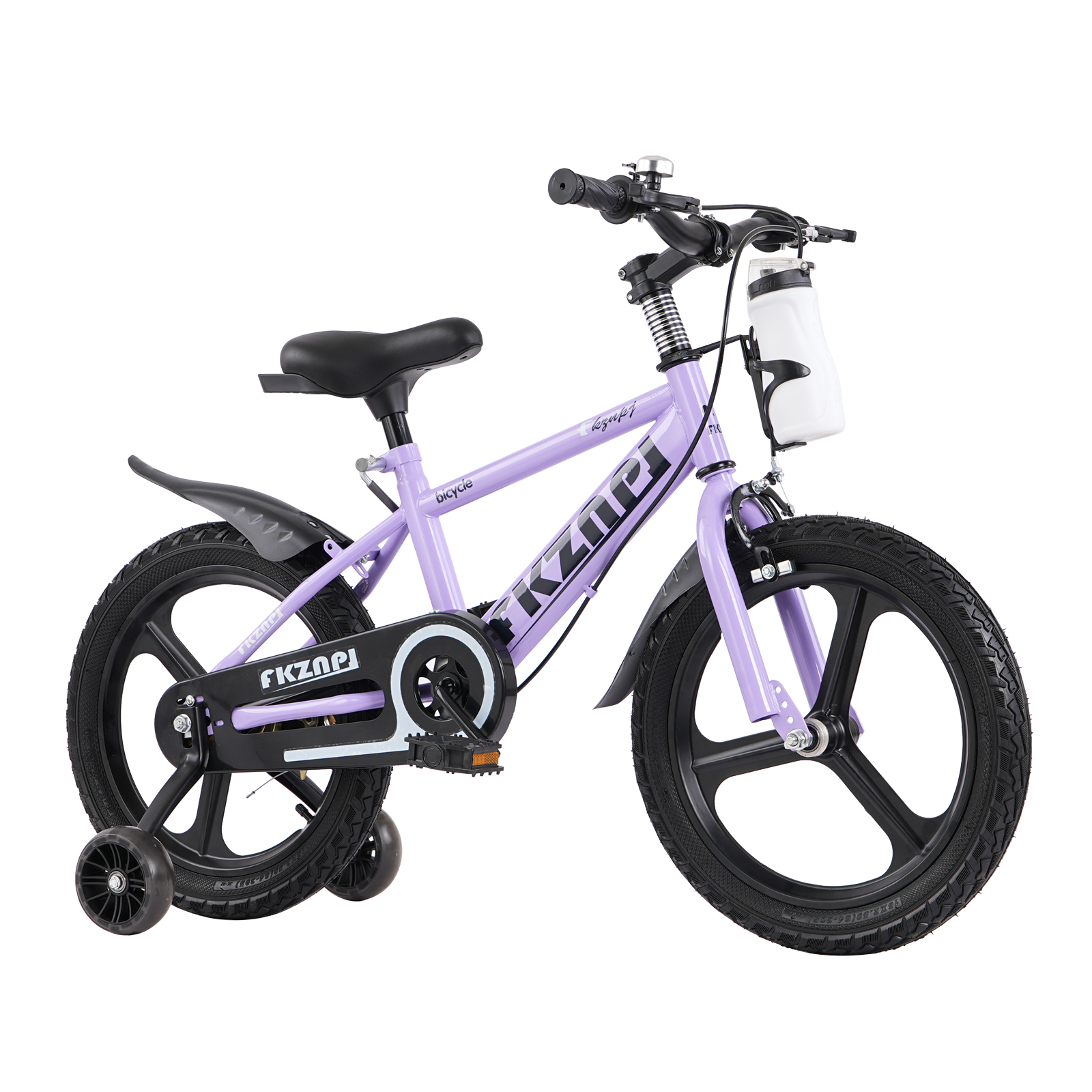 Kids Outdoor Ride On - Kids Bike with Training Wheels Adjustable
