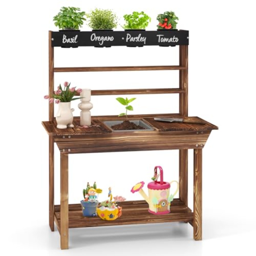 Kids Outdoor Storage - Outdoor kids potting bench for garden