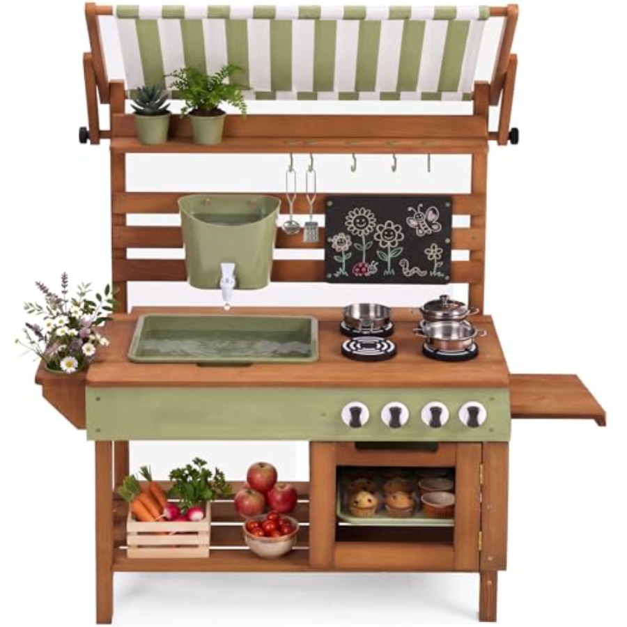 Kids Outdoor Sink - Outdoor mud kitchen for kids: deluxe