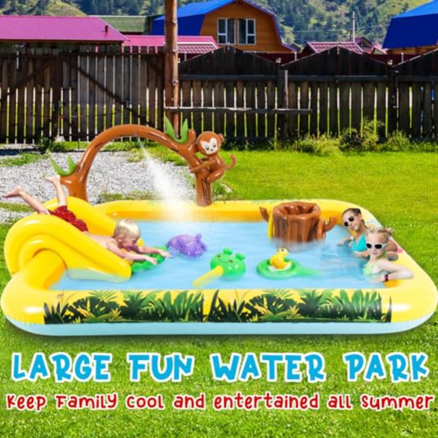 Outdoor inflatable jungle anim - Kids Outdoor Pool のレビューと価格