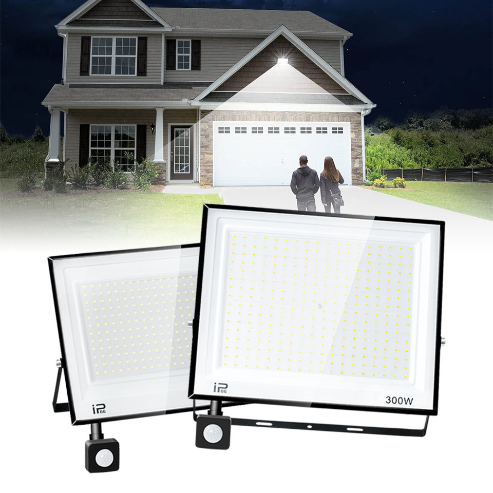 LED PIR Motion Sensor Floodlig - Balance Beam Outdoor のレビューと価格