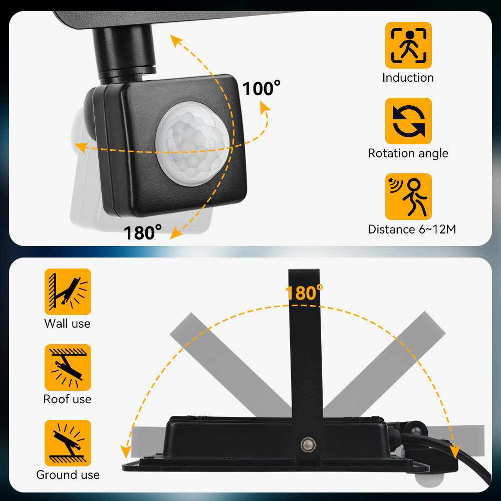 200W LED PIR Motion sensor flo - Balance Beam Outdoor のレビューと価格