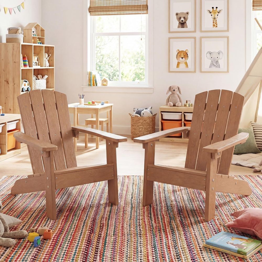 Kids Adirondack Chair, AllWeat - Kids Outdoor Lawn Chair のレビューと価格