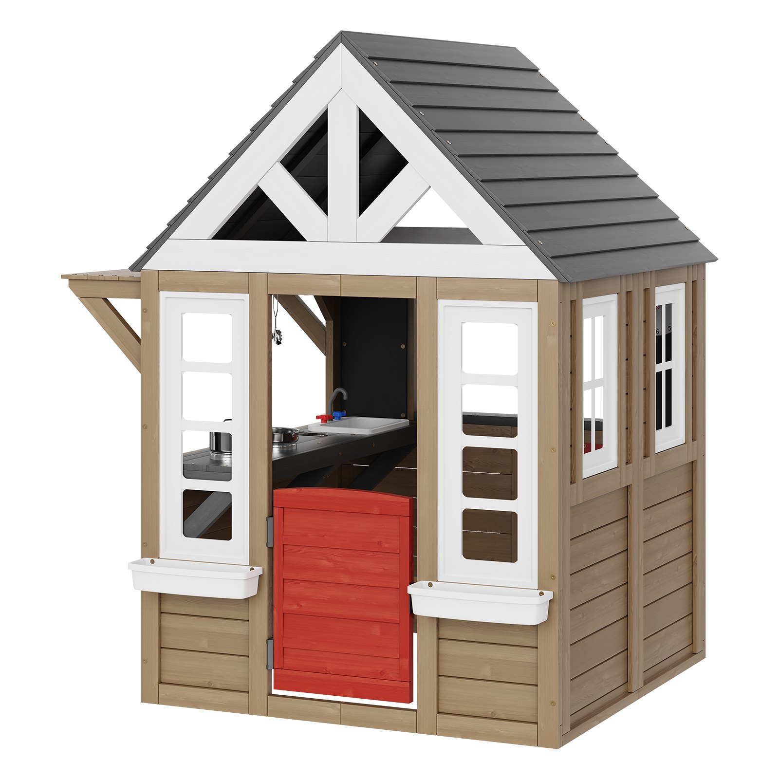 Outdoor Wooden Playhouse Kids  - Kids Outdoor Sink のレビューと価格