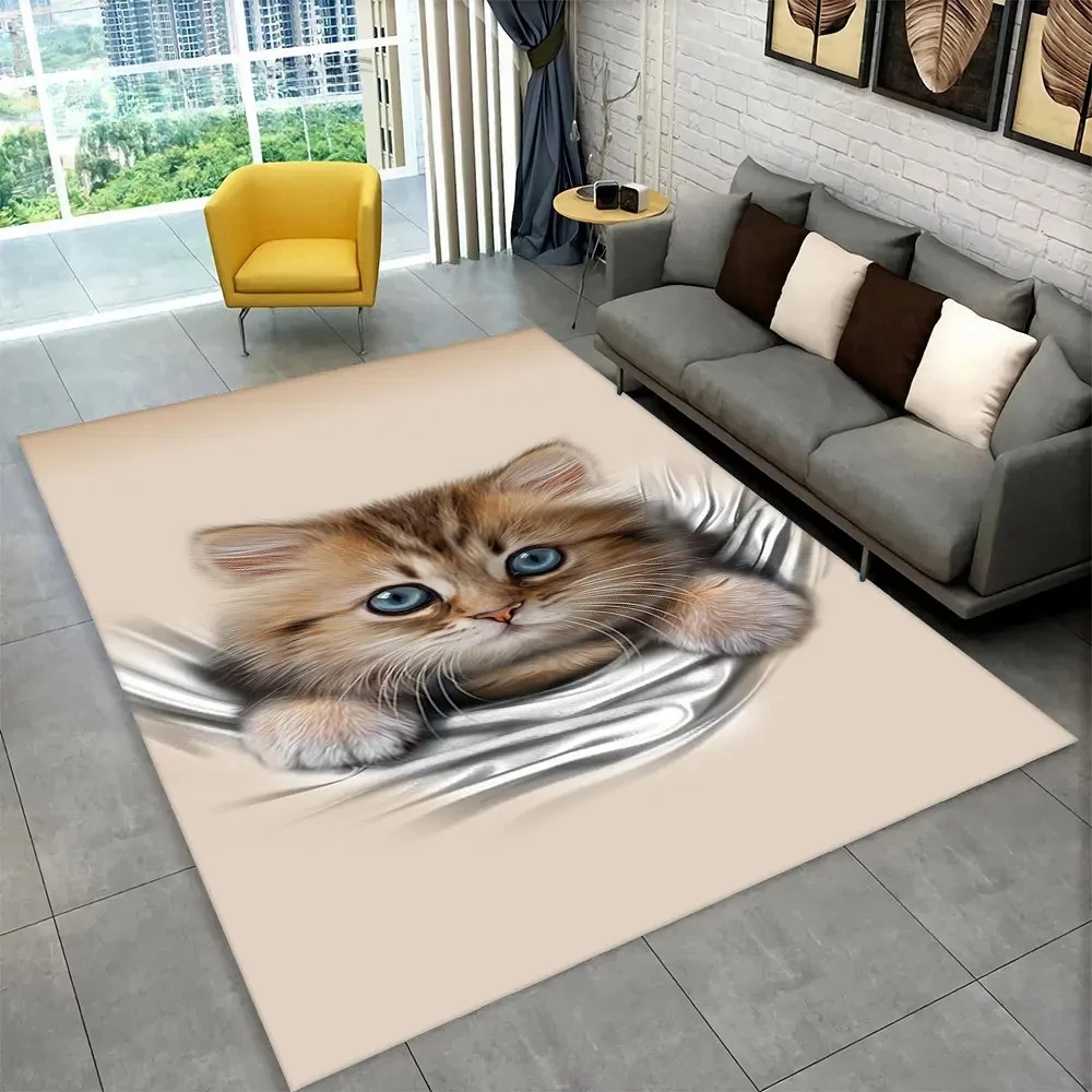 3D Cute Cat Cartoon Area Rug,C - Kids Outdoor Kitchen Diy のレビューと価格
