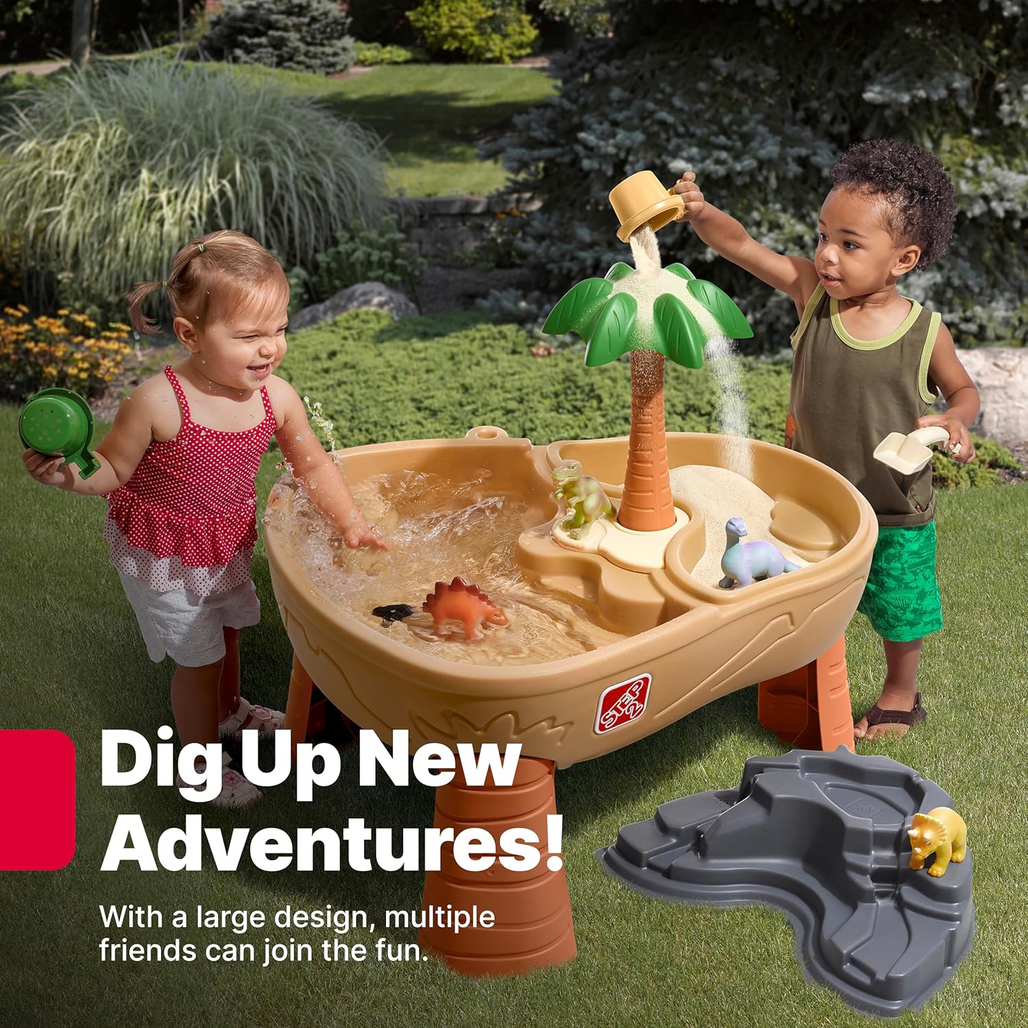Dino Dig Sand And Water Table, - Kids Outdoor Water Table のレビューと価格