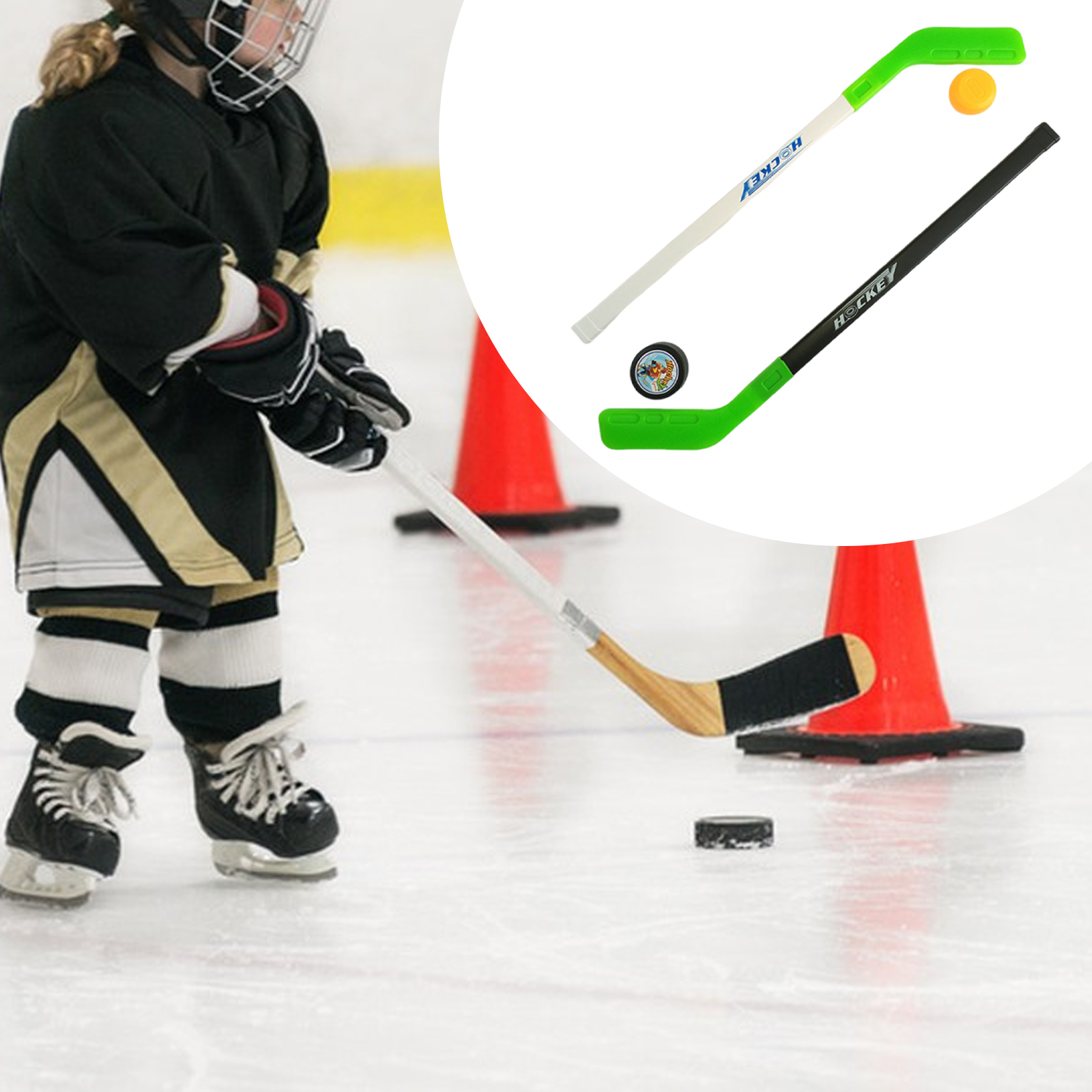 Kids Hockey Sticks and Ball Se - Kids Outdoor Hockey Set のレビューと価格