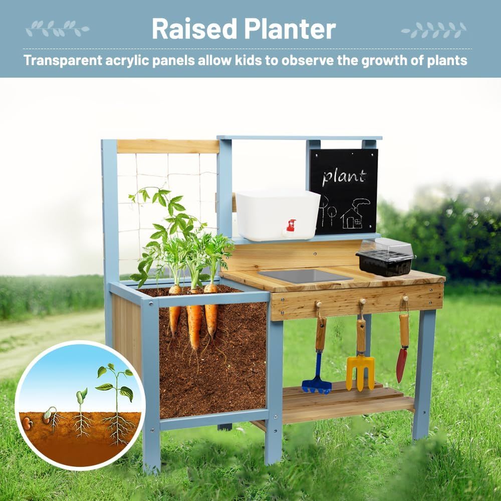 Kids Potting Bench for Outdoor - Kids Outdoor Sink のレビューと価格