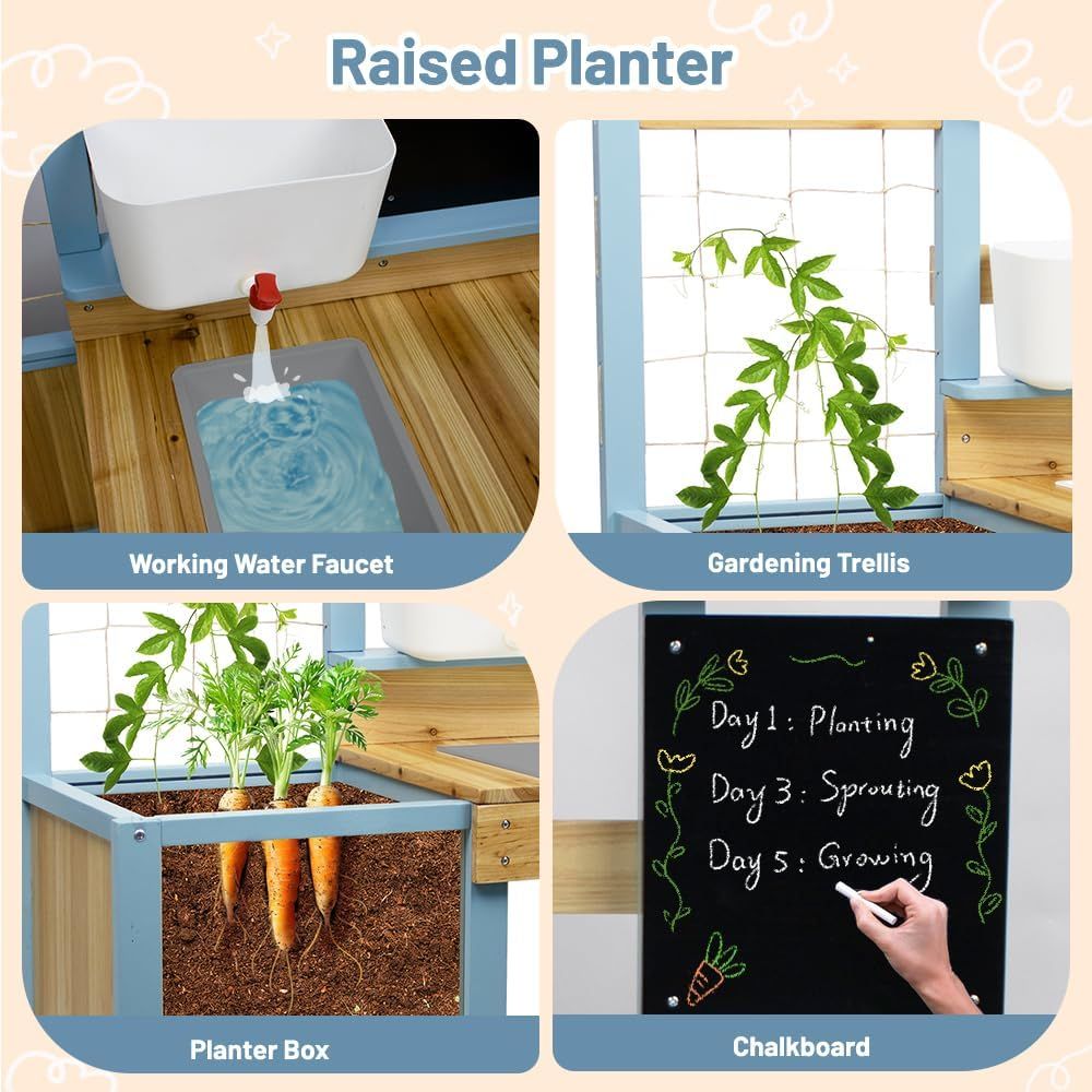 Kids Potting Bench for Outdoor - Kids Outdoor Sink のレビューと価格