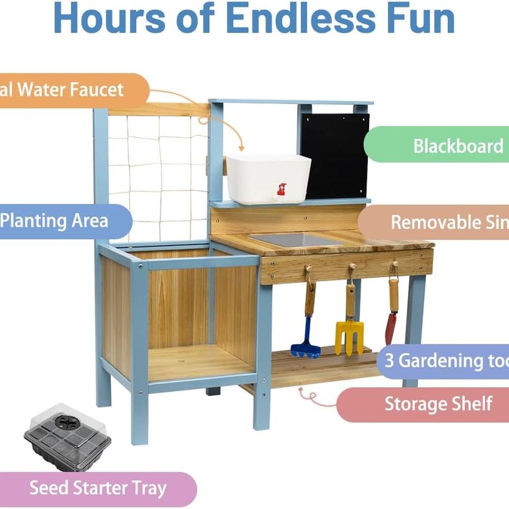 Kids Potting Bench for Outdoor - Kids Outdoor Sink のレビューと価格