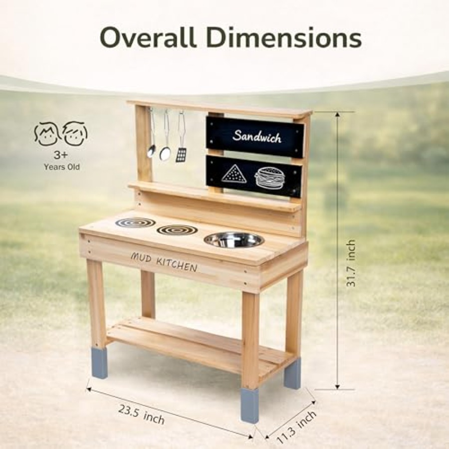 Outdoor wooden mud kitchen for - Kids Outdoor Sink のレビューと価格