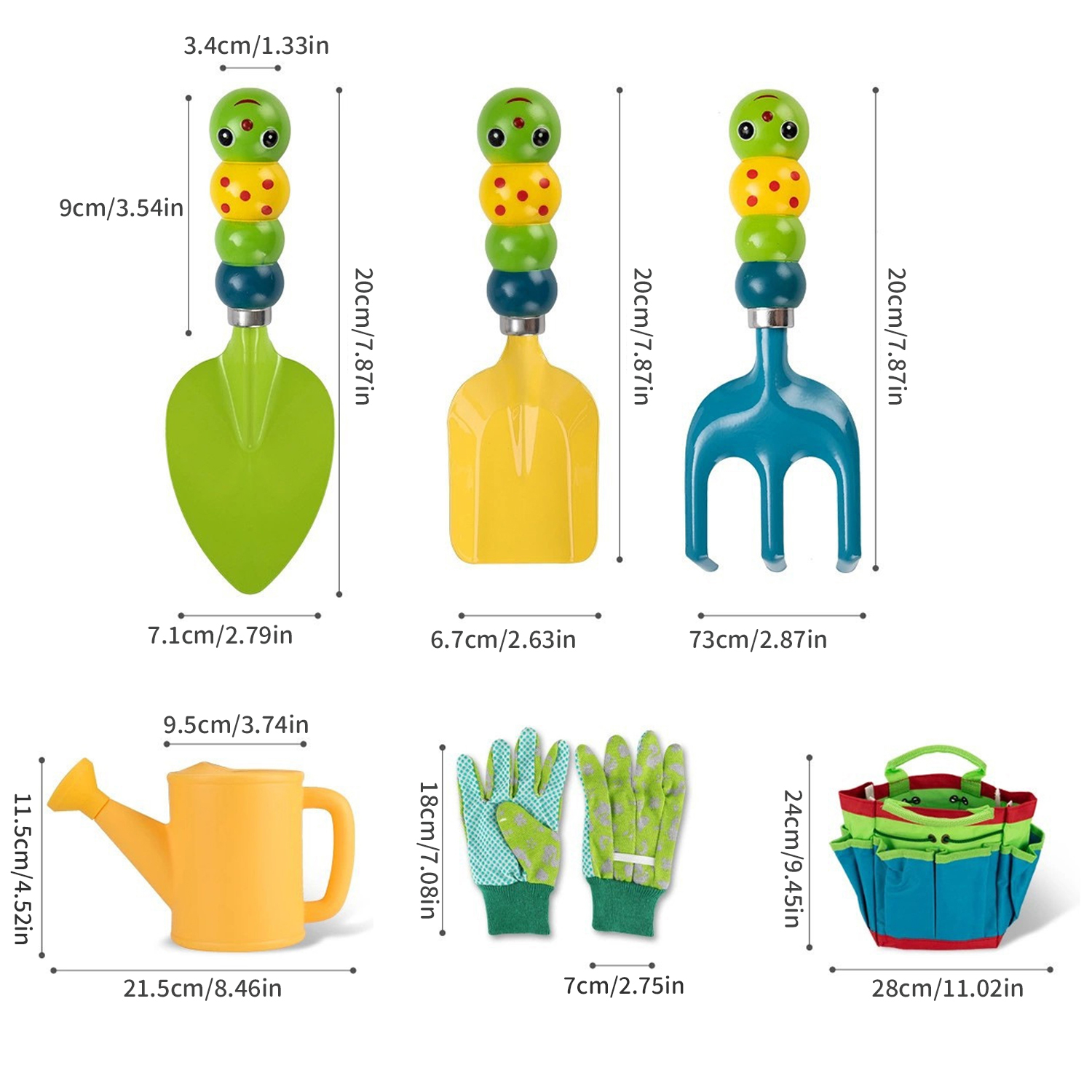 Colorful Garden Tools Toys for - Kids Outdoor Yard Tools のレビューと価格