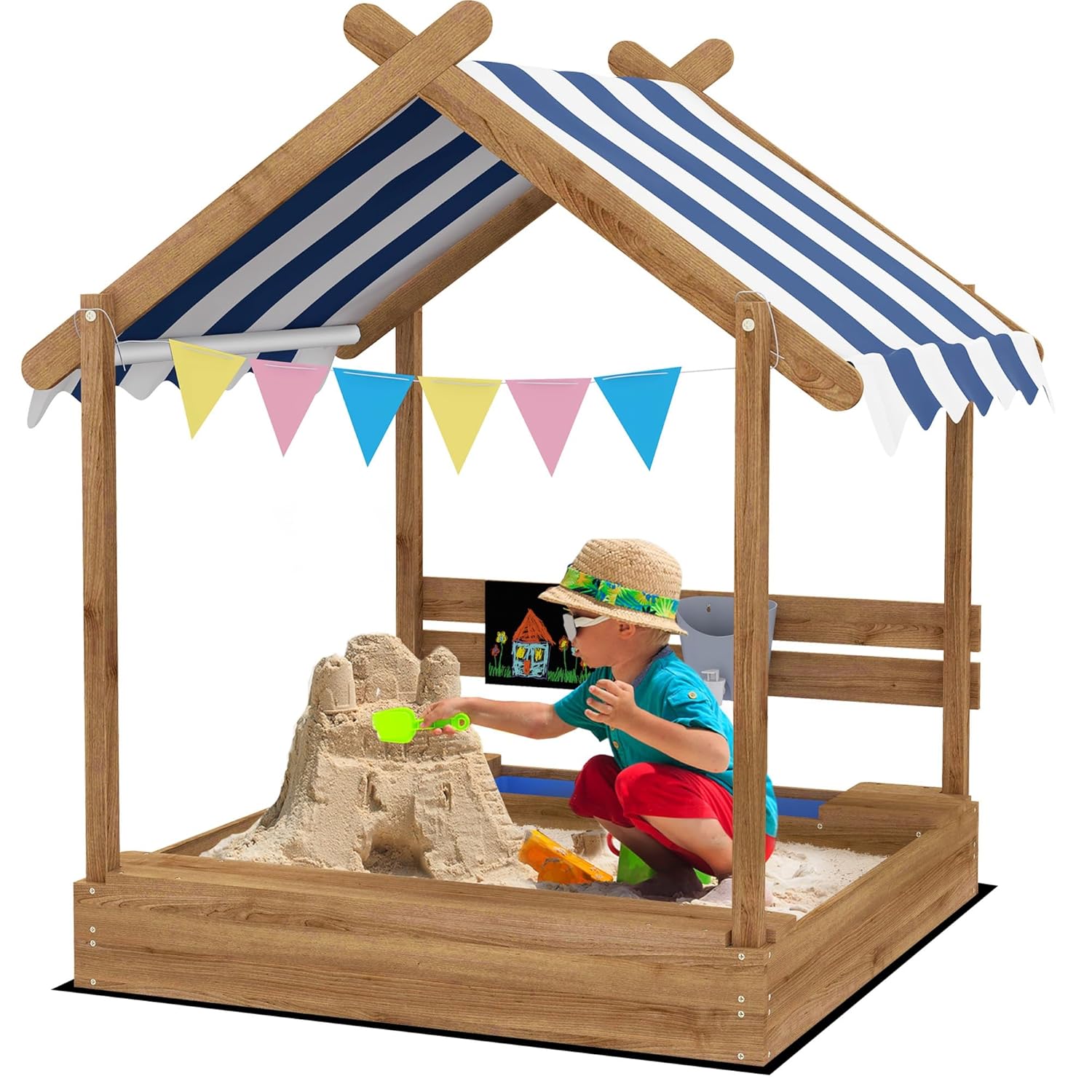 Wooden Sandbox Canopy Kids San - Kids Outdoor Sink のレビューと価格