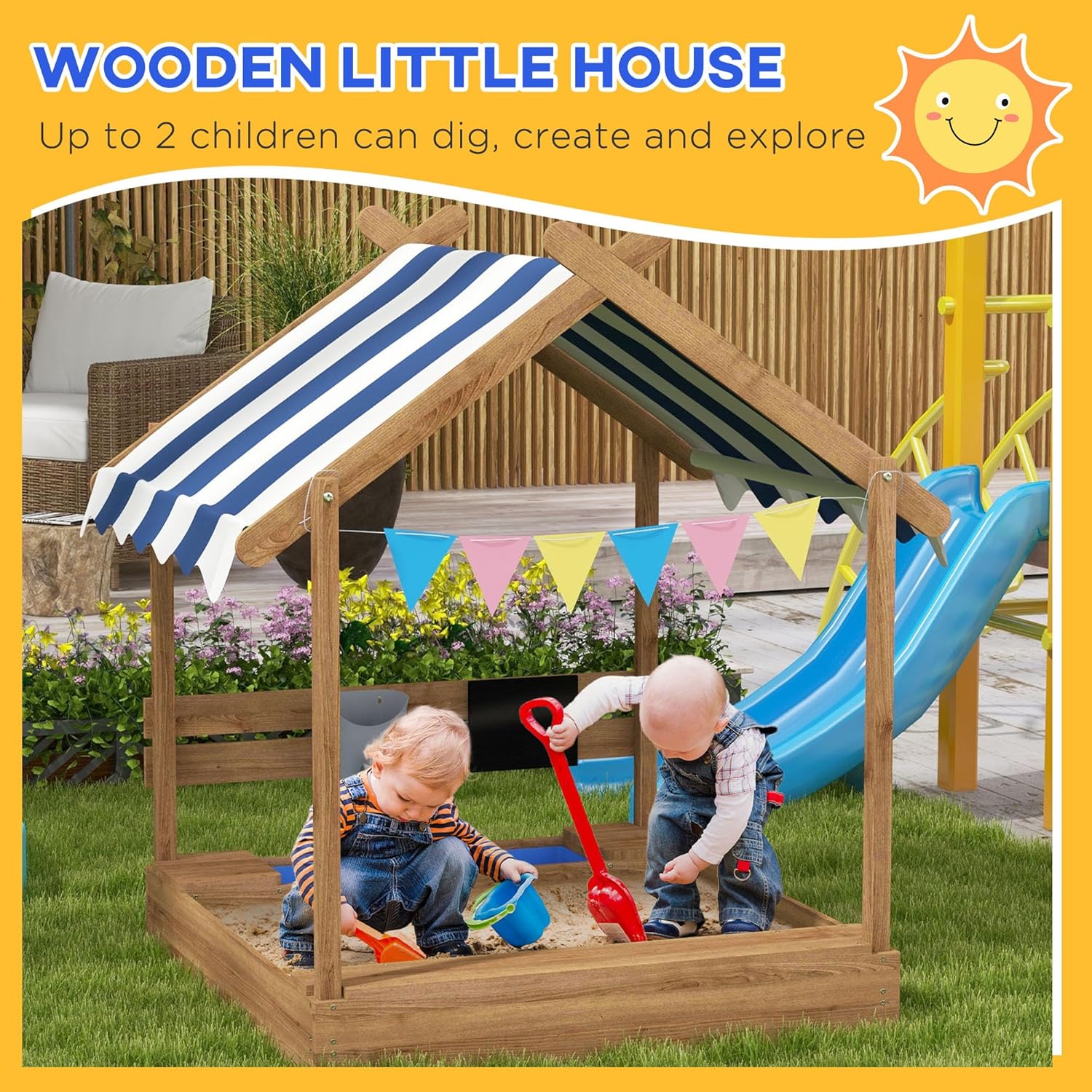 Wooden Sandbox Canopy Kids San - Kids Outdoor Sink のレビューと価格