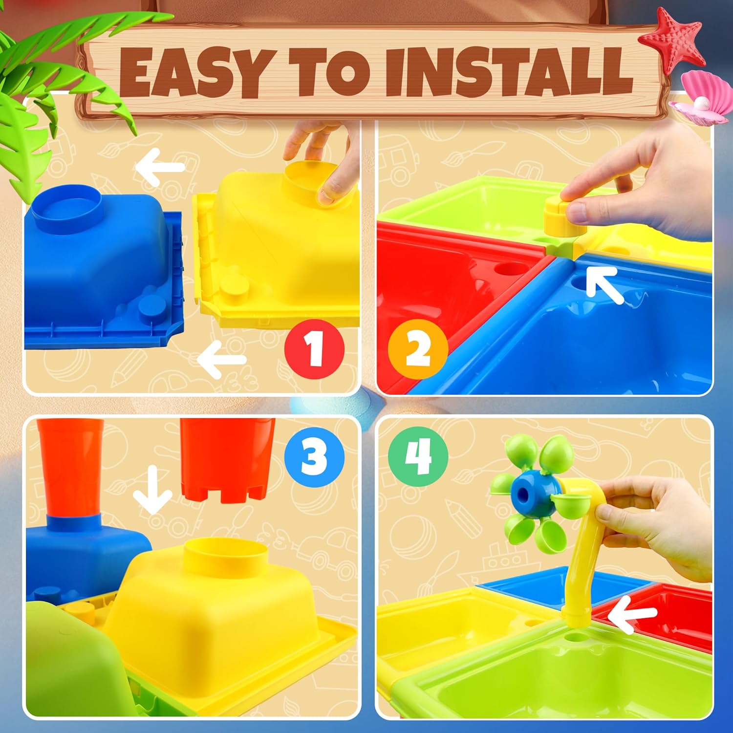 25 Pcs Summer Water Table for  - Kids Outdoor Pool のレビューと価格