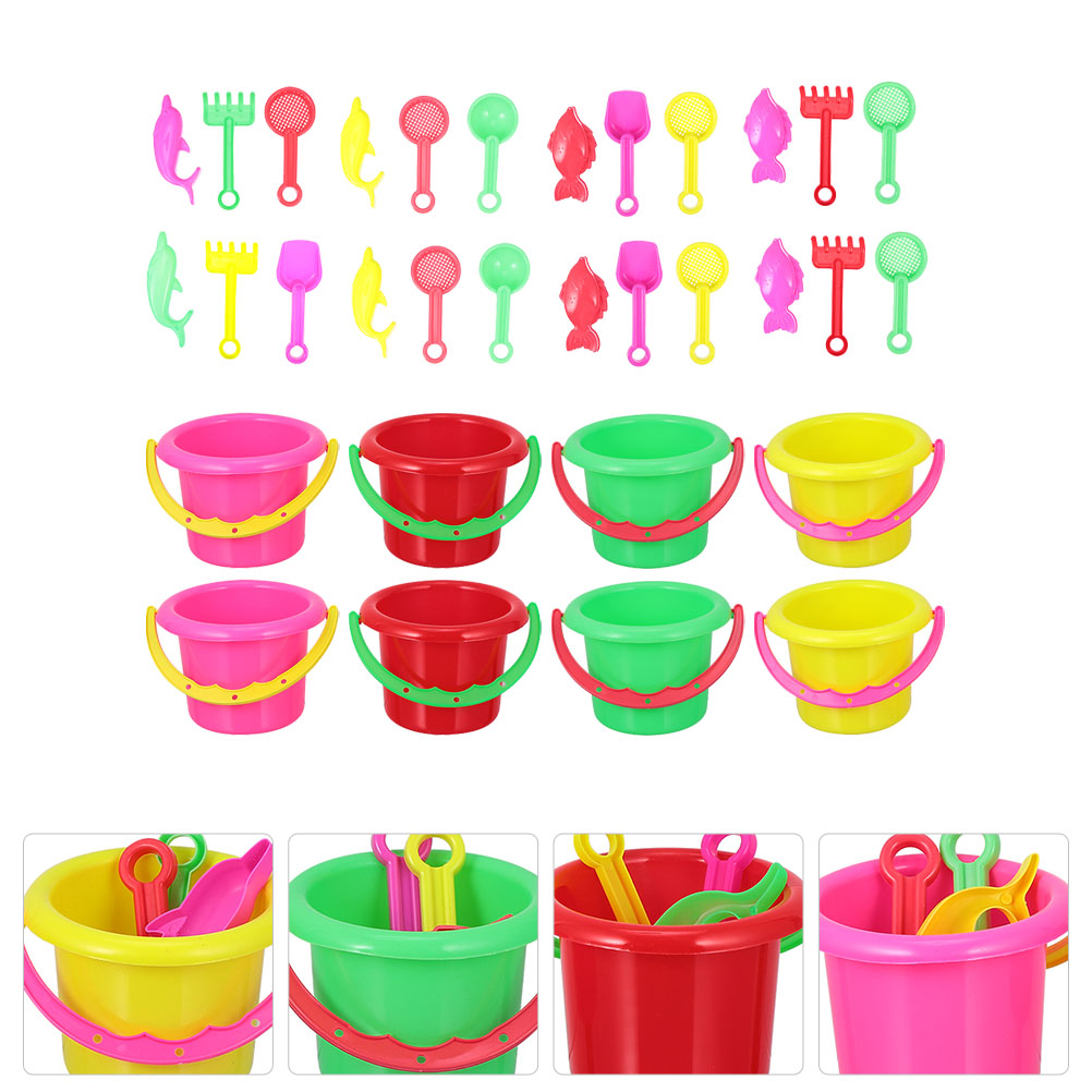 8 Sets Kids Sand Bucket Beach  - Kids Outdoor Storage のレビューと価格