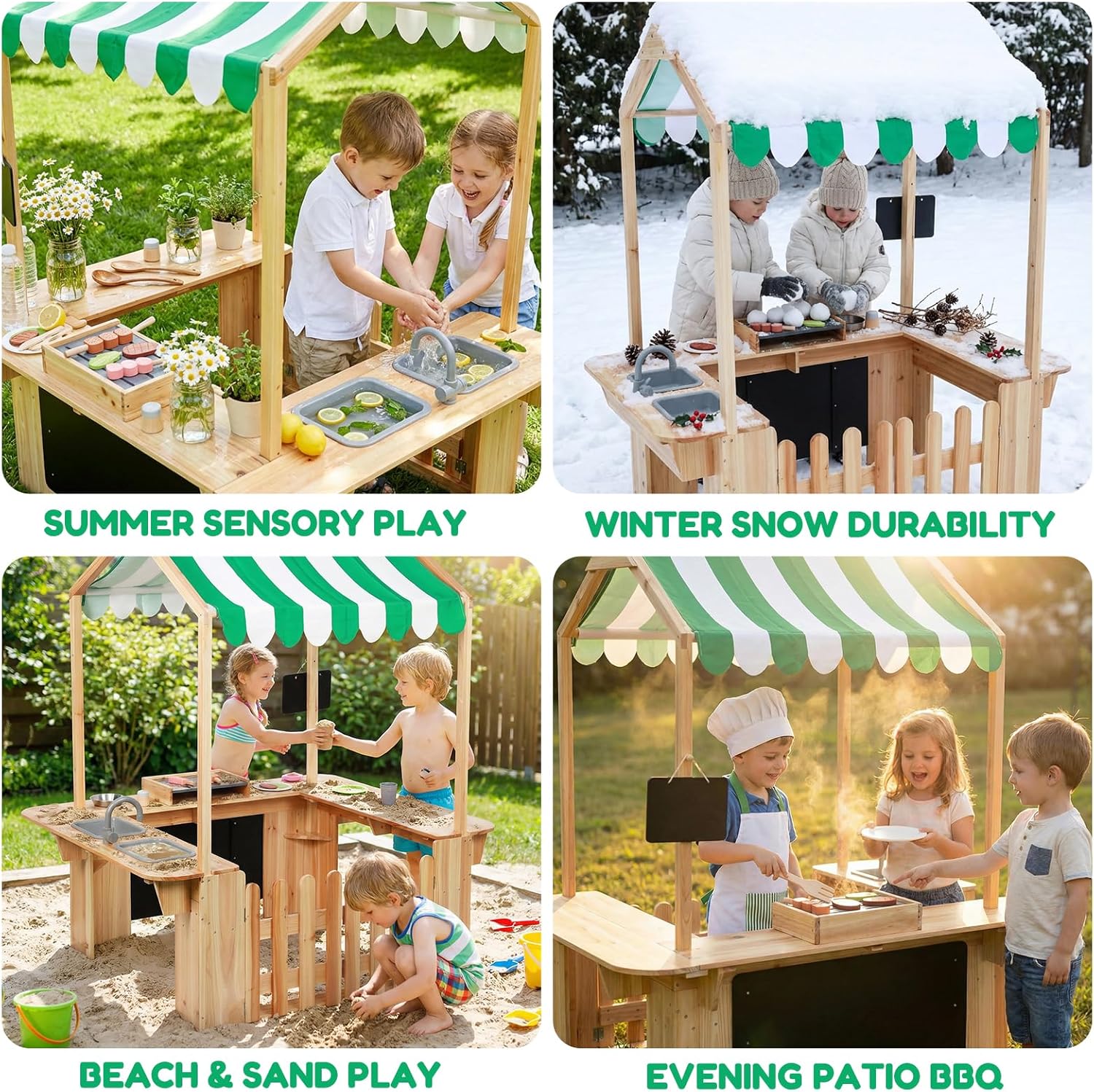 Kids Outdoor Playhouse, Mud Ki - Kids Outdoor Bbq のレビューと価格
