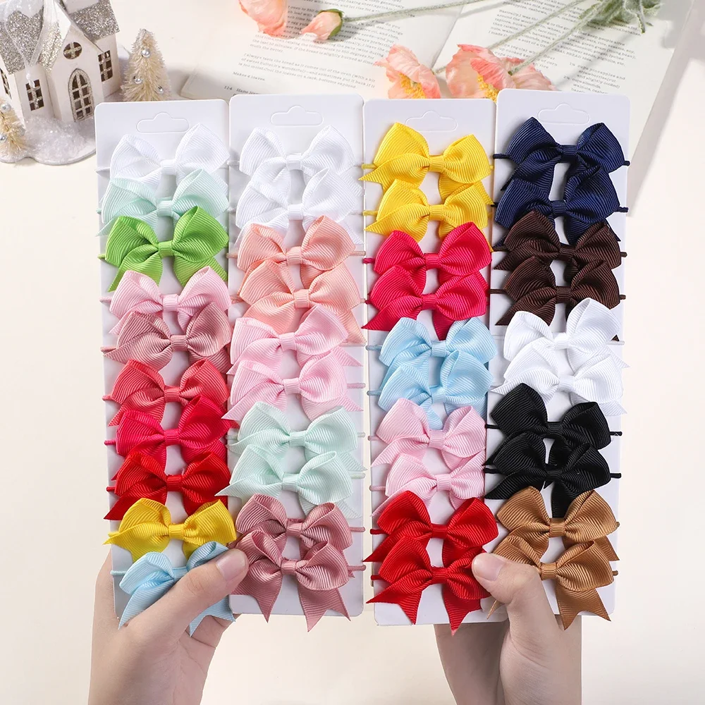 10Pcs Bows Elastic Hair rubber - Kids Outdoor Gifts のレビューと価格