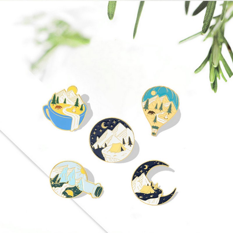 Camping Adventure Enamel Pins  - Kids Outdoor Gifts のレビューと価格