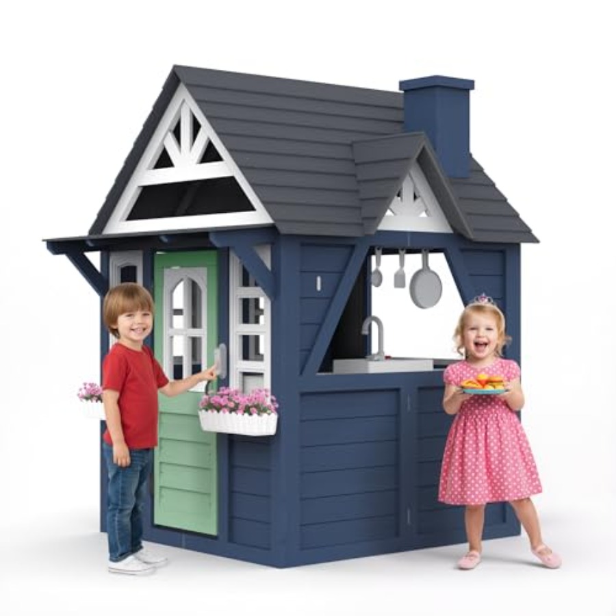 Outdoor kids playhouse: wooden - Kids Outdoor Sink のレビューと価格
