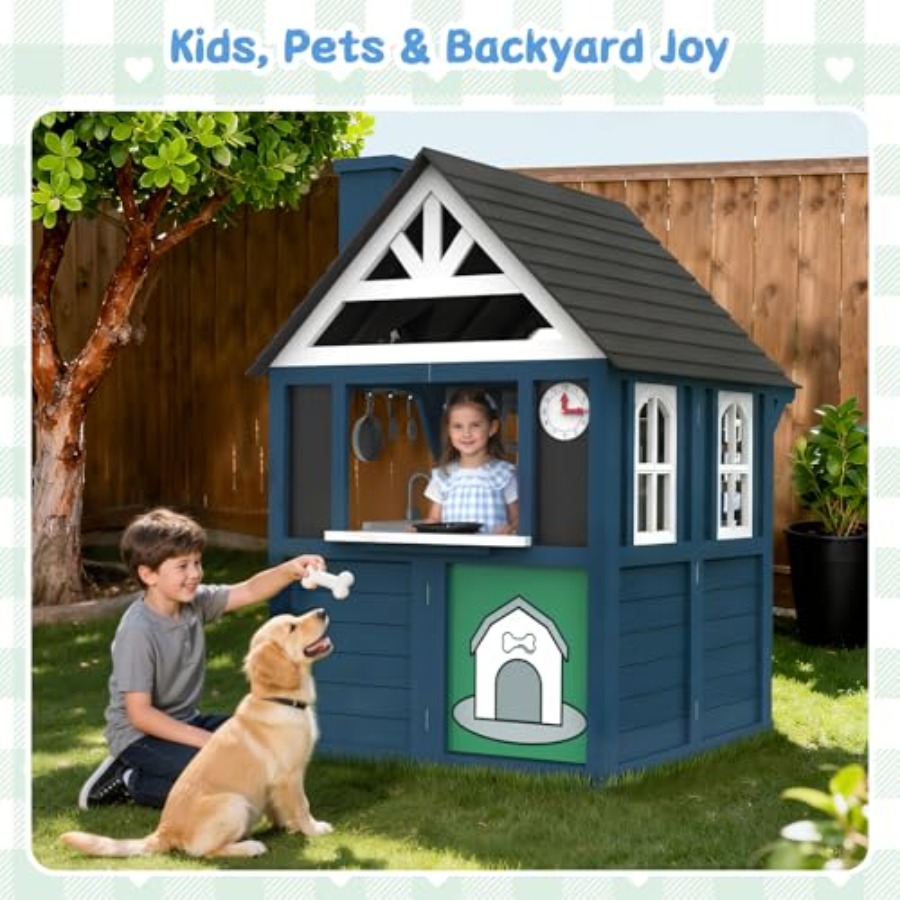 Outdoor kids playhouse: wooden - Kids Outdoor Sink のレビューと価格