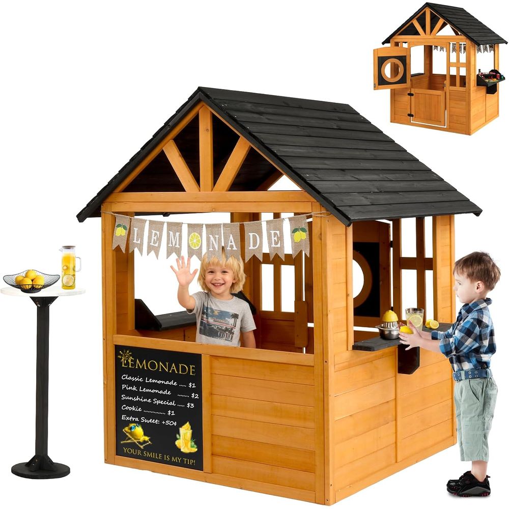 MOR Kids Wooden Lemonade Stand - Kids Outdoor Bbq のレビューと価格
