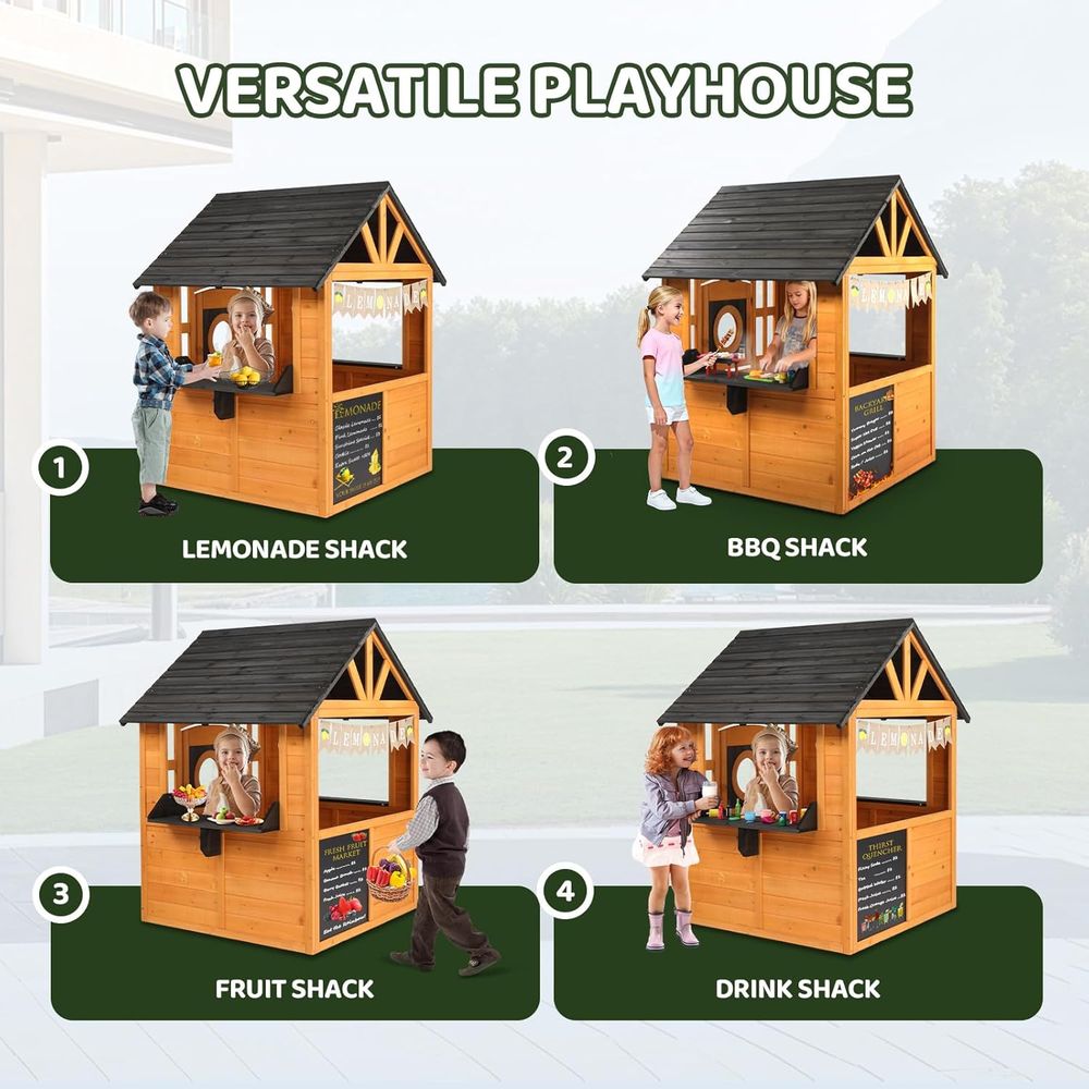 MOR Kids Wooden Lemonade Stand - Kids Outdoor Bbq のレビューと価格