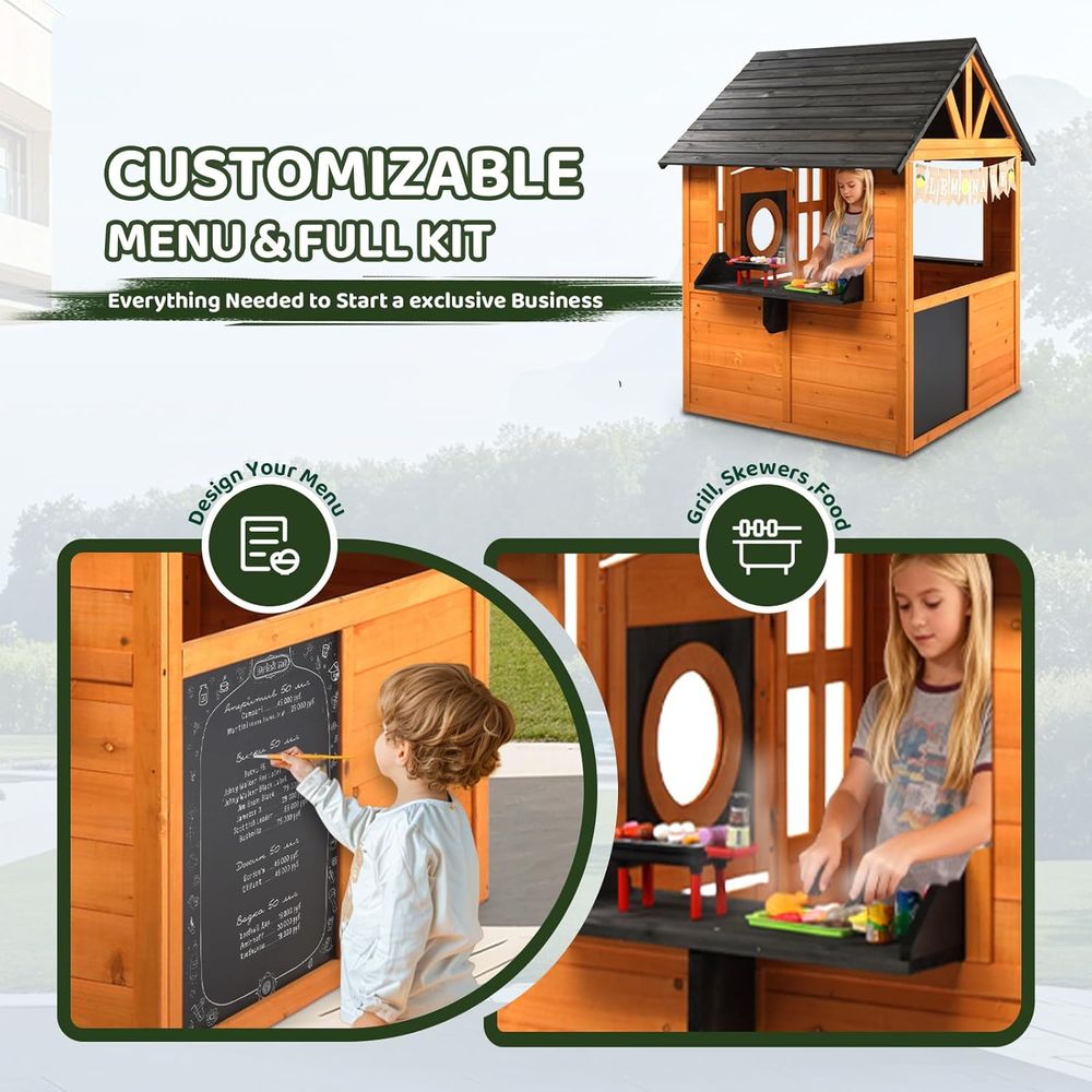 MOR Kids Wooden Lemonade Stand - Kids Outdoor Bbq のレビューと価格