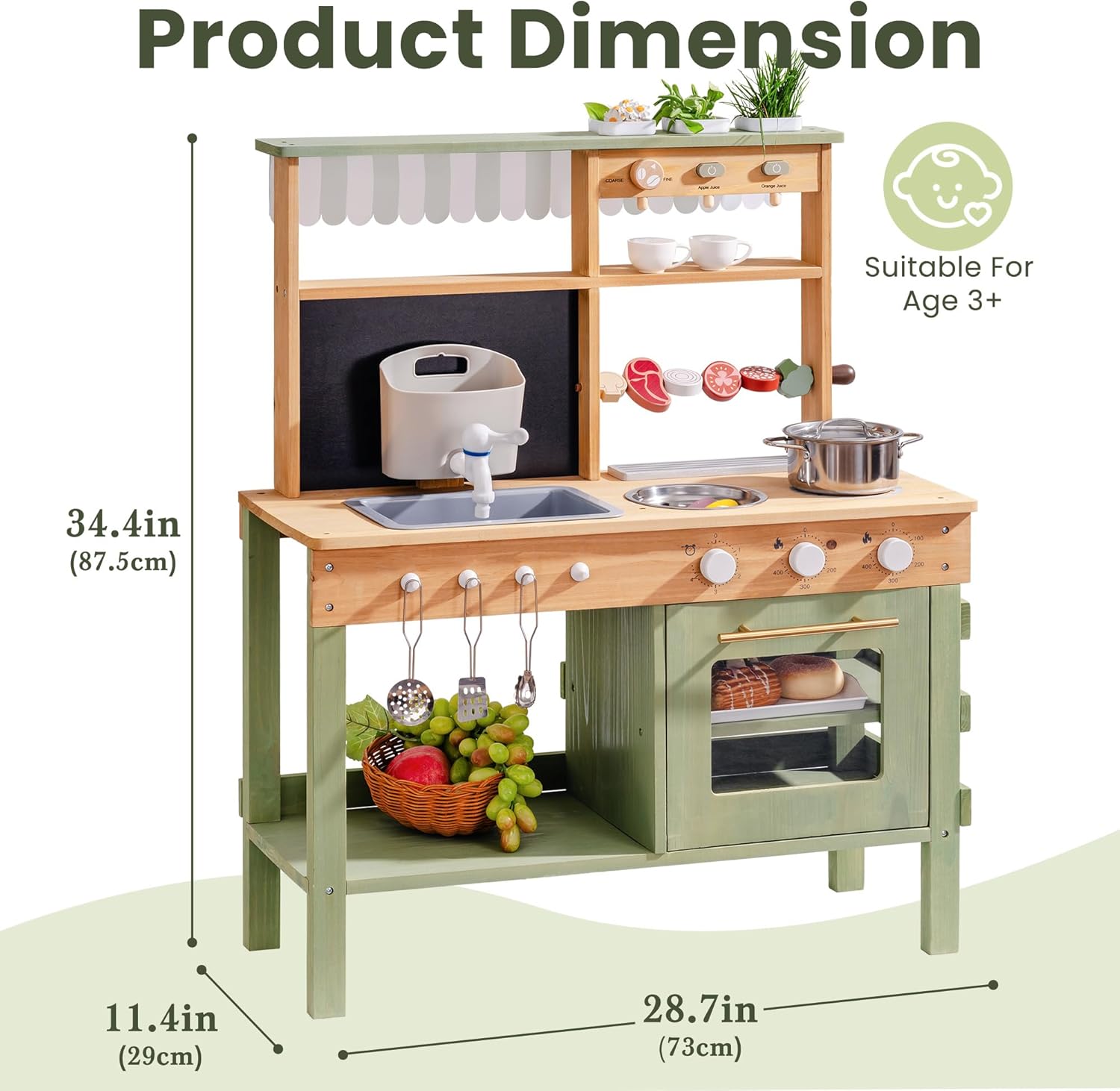 Wooden Mud Kitchen for Kids, O - Kids Outdoor Bbq のレビューと価格