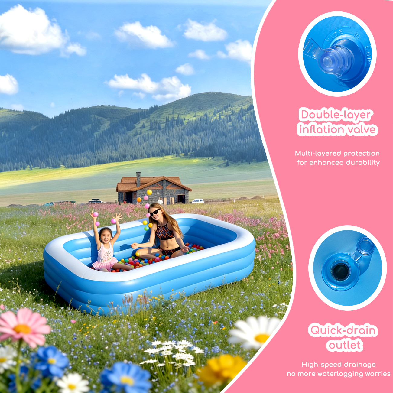 Inflatable Pool for Kids and A - Kids Outdoor Pool のレビューと価格