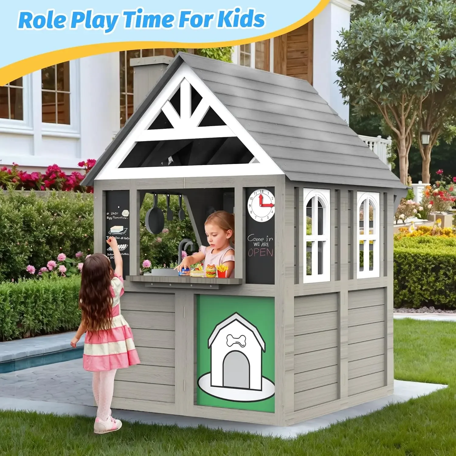 Kids Outdoor Playhouse,Cedar G - Kids Outdoor Sink のレビューと価格