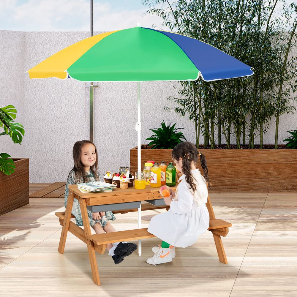 Kids Picnic Table, 4 in 1 Ceda - Kids Outdoor Water Table のレビューと価格