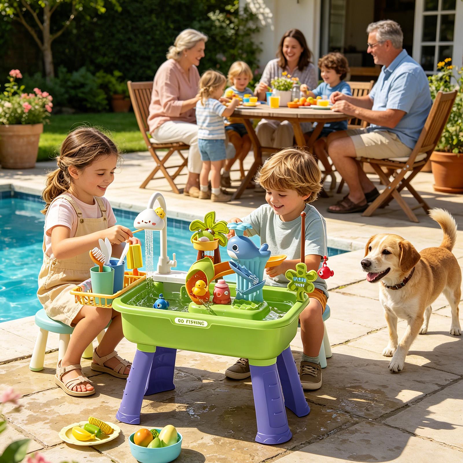 Water Table For Kids With Pump - Kids Outdoor Sink のレビューと価格