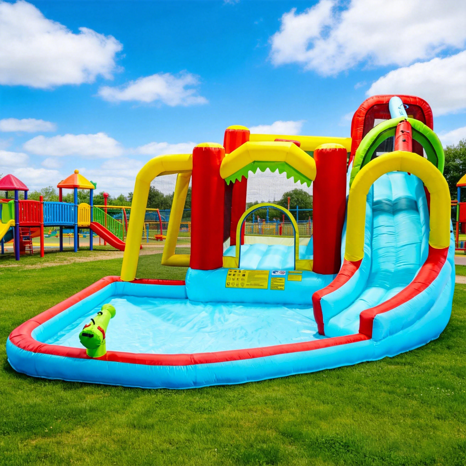 7in1 Inflatable Water Slide Pa - Kids Outdoor Pool のレビューと価格