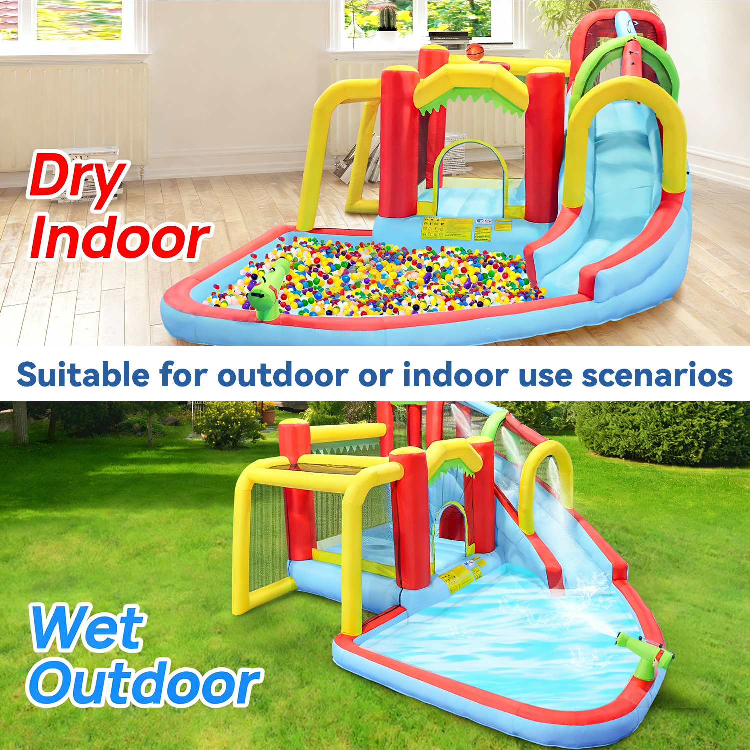7in1 Inflatable Water Slide Pa - Kids Outdoor Pool のレビューと価格