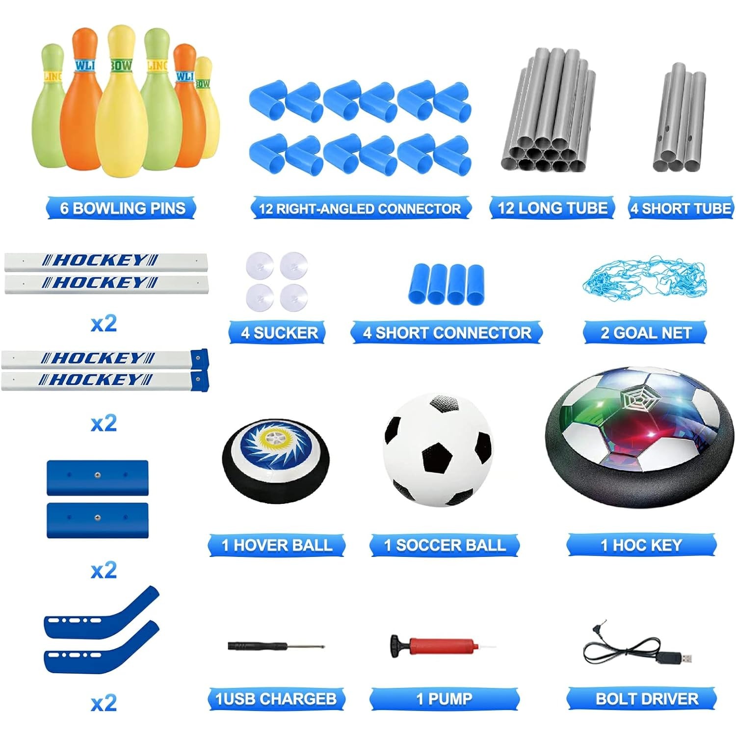 3-in-1 Hover Soccer Ball Hocke - Kids Outdoor Hockey Set のレビューと価格
