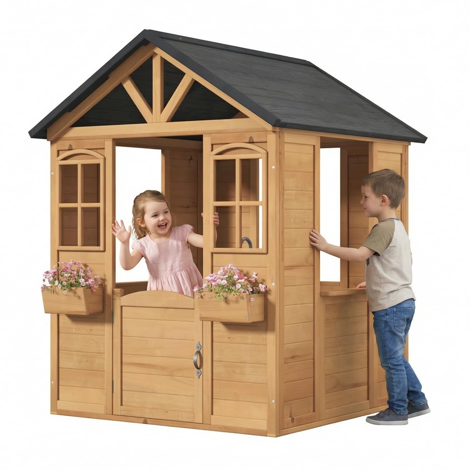 Wooden Kids Playhouse Outdoor  - Kids Outdoor Sink のレビューと価格