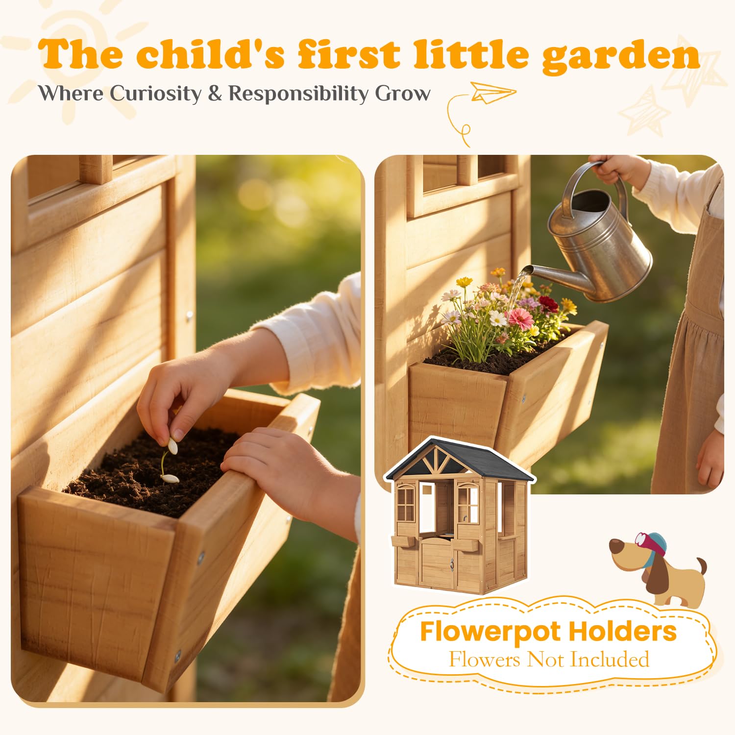 Wooden Kids Playhouse Outdoor  - Kids Outdoor Sink のレビューと価格