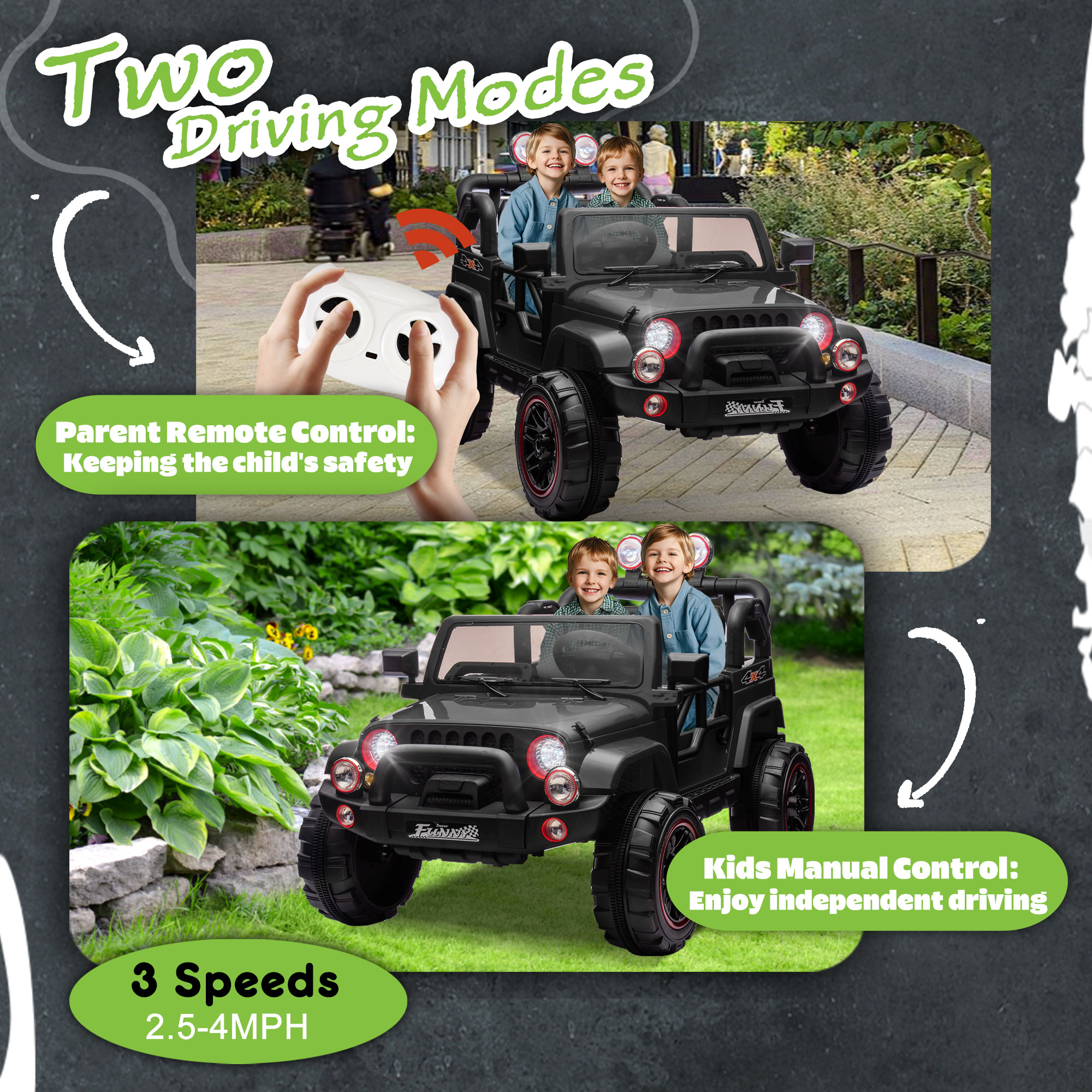 Kids Electric Ride On Toy 24V  - Kids Outdoor Ride On のレビューと価格