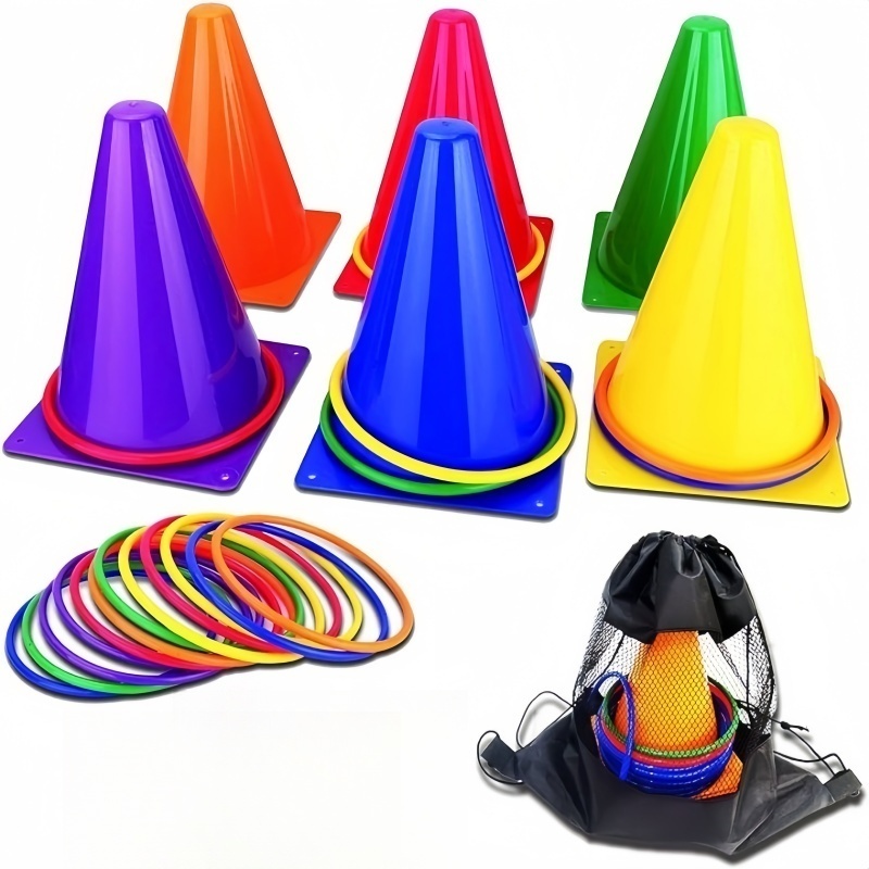 1Set Toss Cones Rings Party Ga - Kids Outdoor Yard Tools のレビューと価格