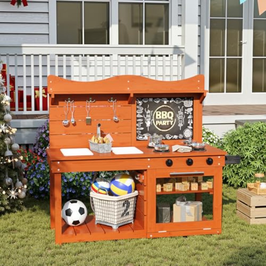 Outdoor wooden mud kitchen pla - Kids Outdoor Sink のレビューと価格