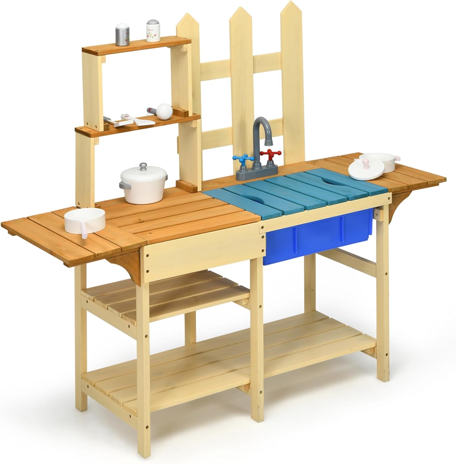 Kids Mud Kitchen Playset, Indo - Kids Outdoor Sink のレビューと価格