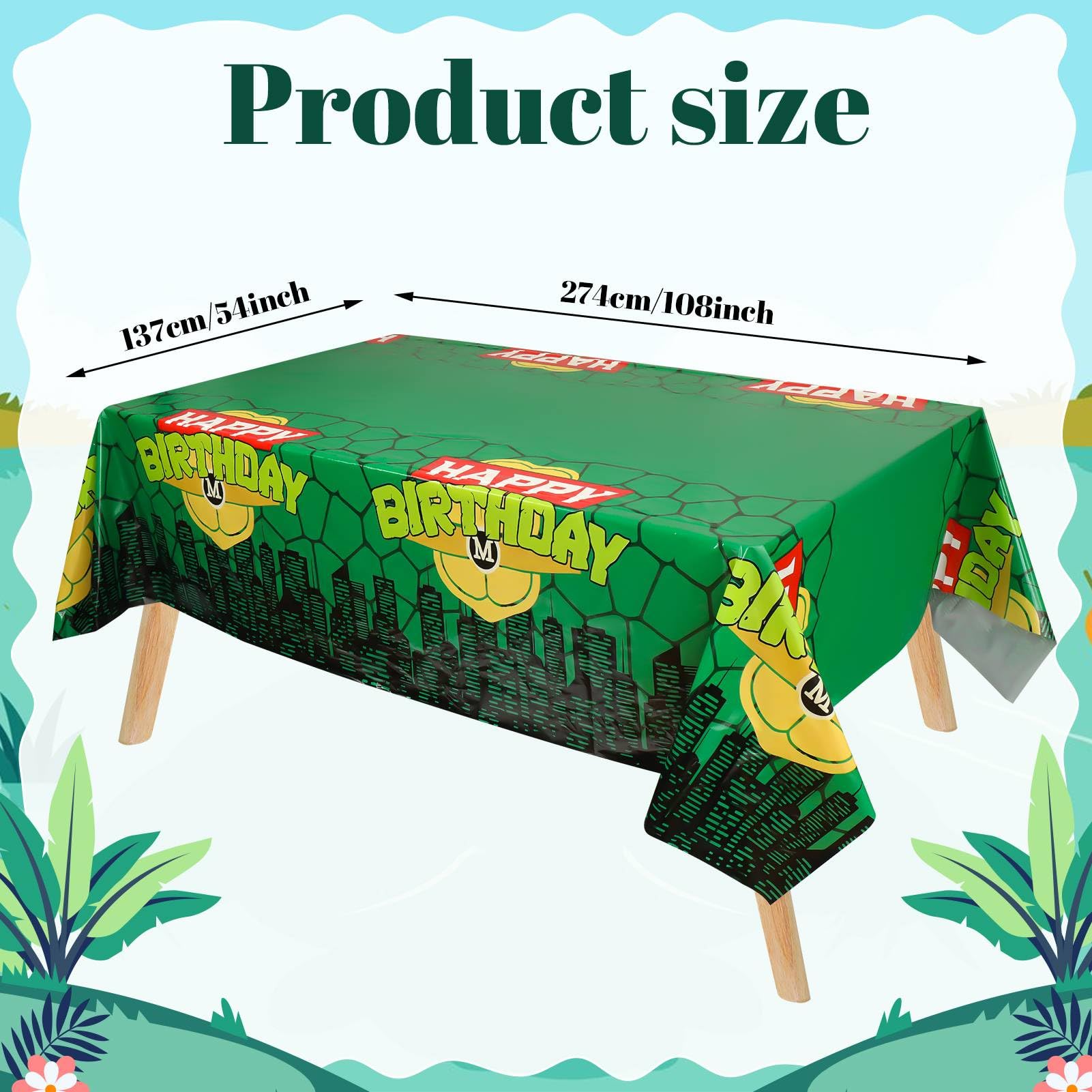 Ninja Turtle Tablecloth for Ki - Kids Outdoor Water Table のレビューと価格