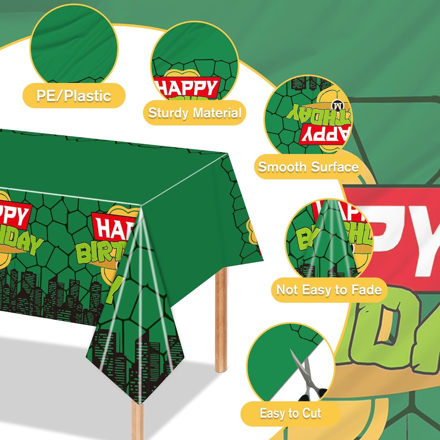 Ninja Turtle Tablecloth for Ki - Kids Outdoor Water Table のレビューと価格