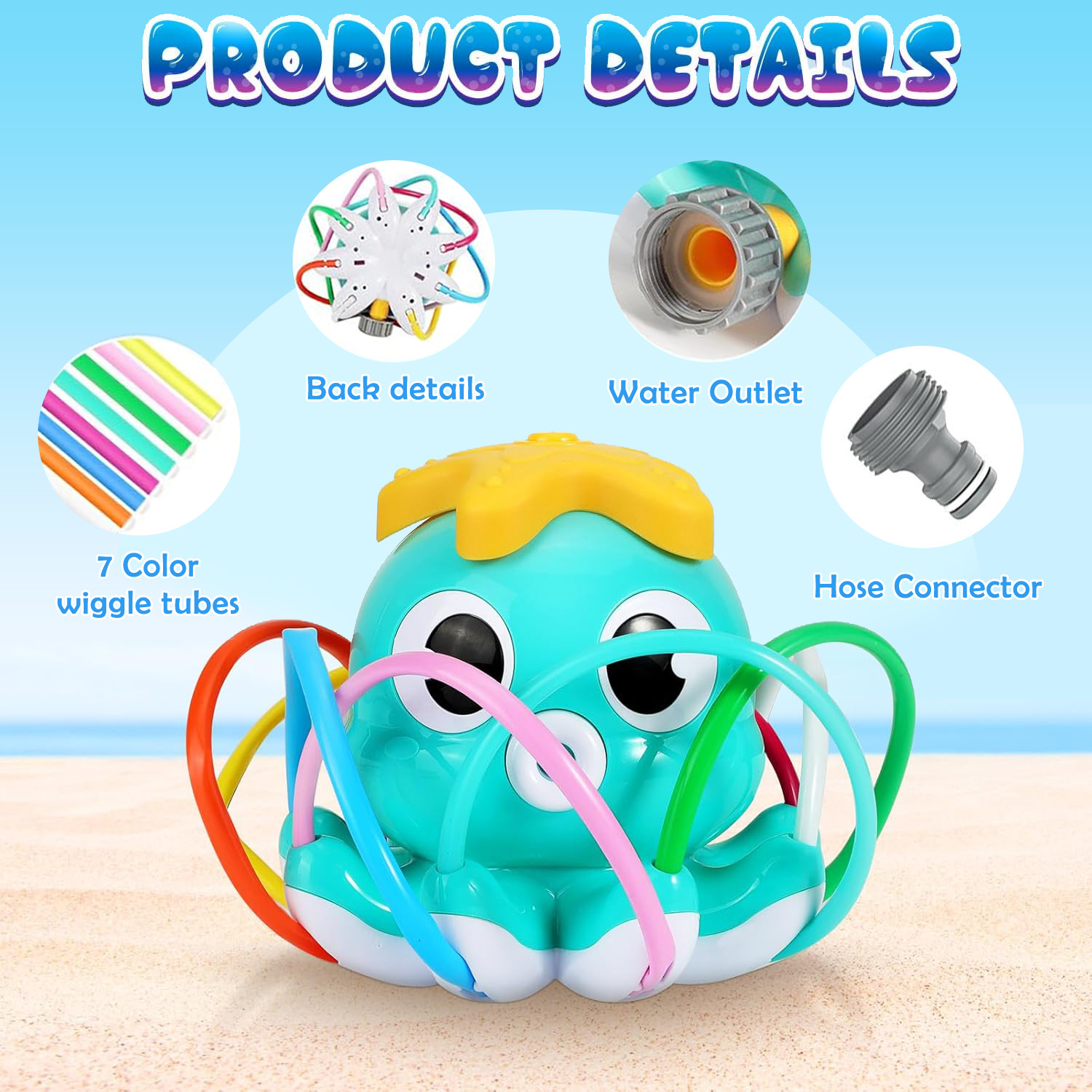 Octopus Sprinkler Water Spray  - Kids Outdoor Yard Tools のレビューと価格