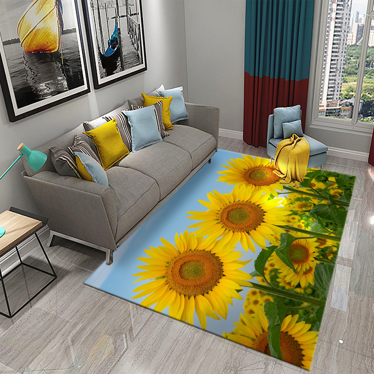 3D Sunflower Pattern Home Carp - Kids Outdoor Kitchen Diy のレビューと価格